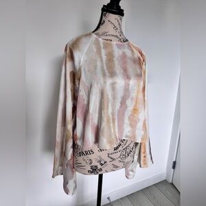 H&M Cream Women's Blouse with flared Sleeves